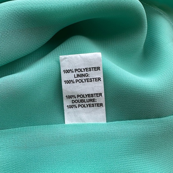 RAMY BROOK NWT Alexis Faux Wrap Satin Mini Dress Green Size 10 - Picture 11 of 11